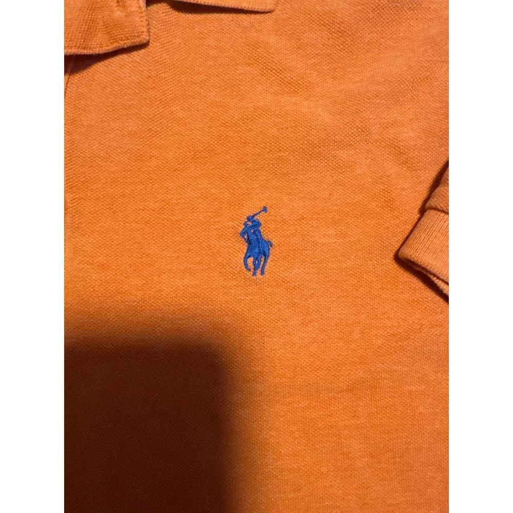 Polo Ralph Lauren Polo Shirt Mens M Orange Good Short Sleeve Pique Pony Logo